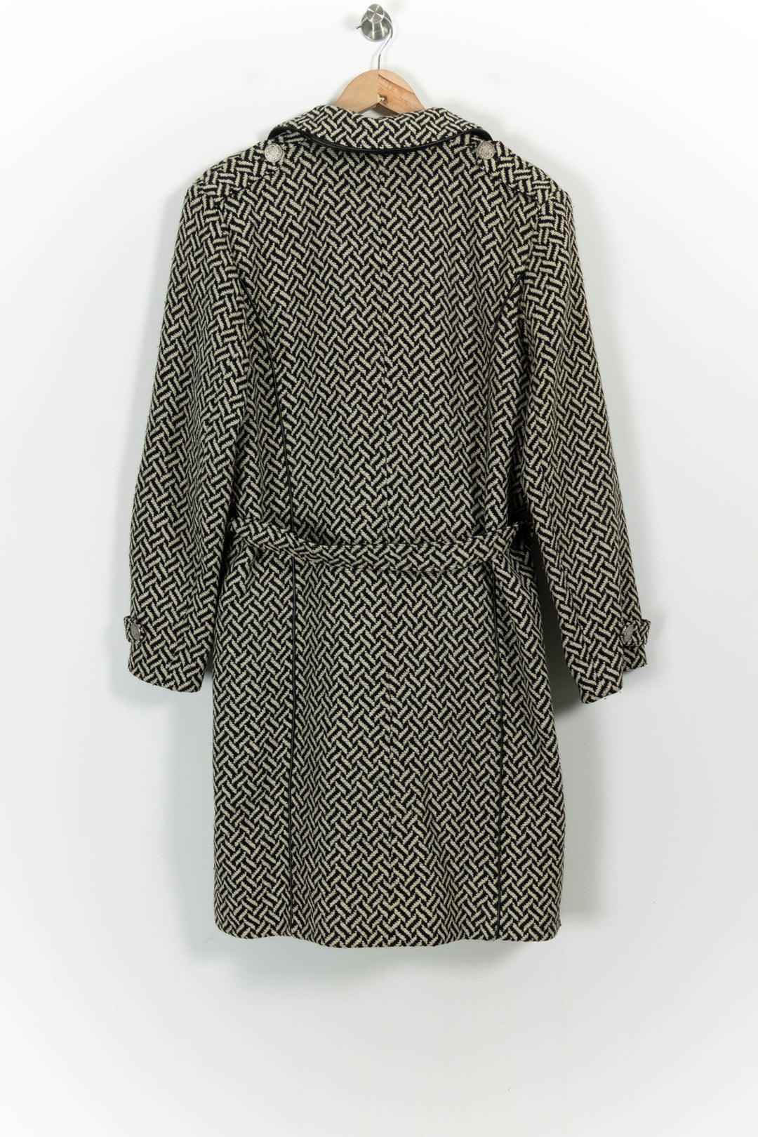 Trench Noir et Beige - Taille XXXL/46 de la marque Marina Rinaldi | VEDC317 - Vendu par Paradigme - Image 4