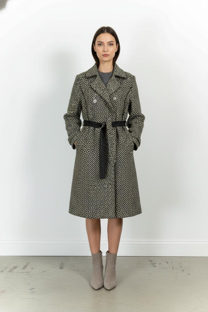 Trench Noir et Beige - Taille XXXL/46 de la marque Marina Rinaldi | VEDC317 - Vendu par Paradigme - Image 1