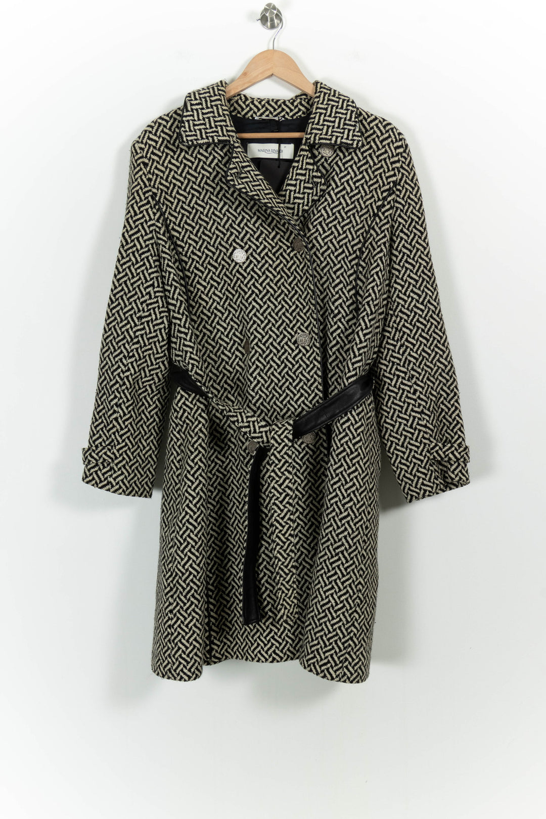 Trench Noir et Beige - Taille XXXL/46 de la marque Marina Rinaldi | VEDC317 - Vendu par Paradigme - Image 2