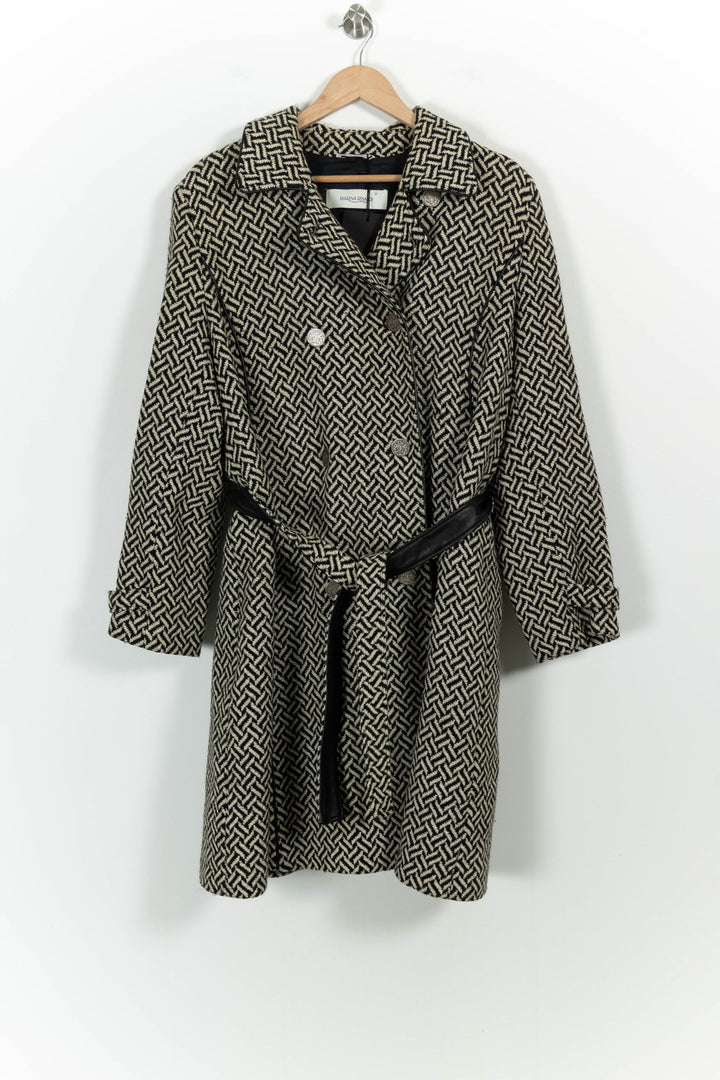 Trench Noir et Beige - Taille XXXL/46 de la marque Marina Rinaldi | VEDC317 - Vendu par Paradigme - Image 2
