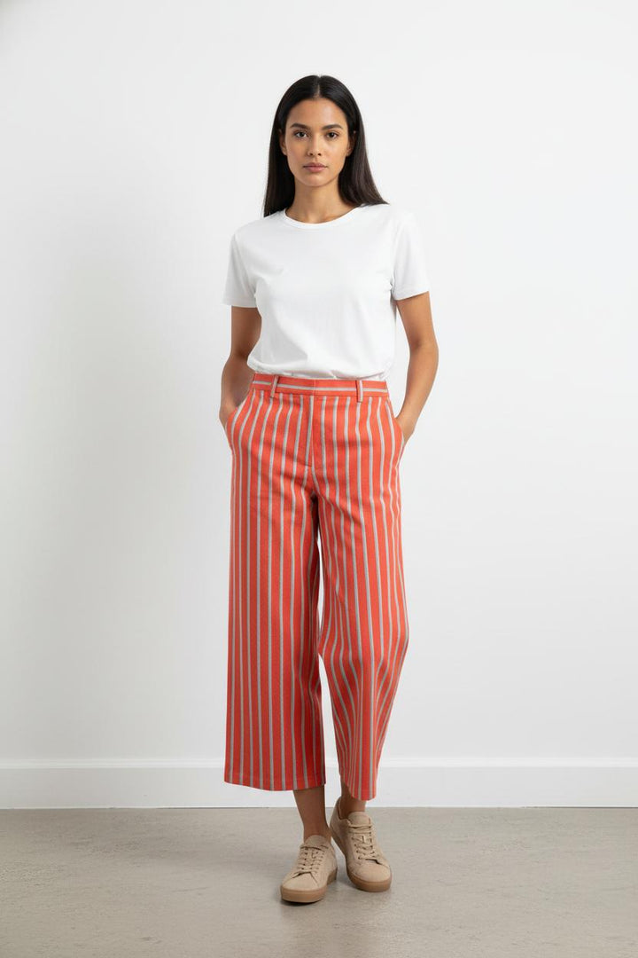 Pantalon Large Rouge et Blanc - Taille M/38