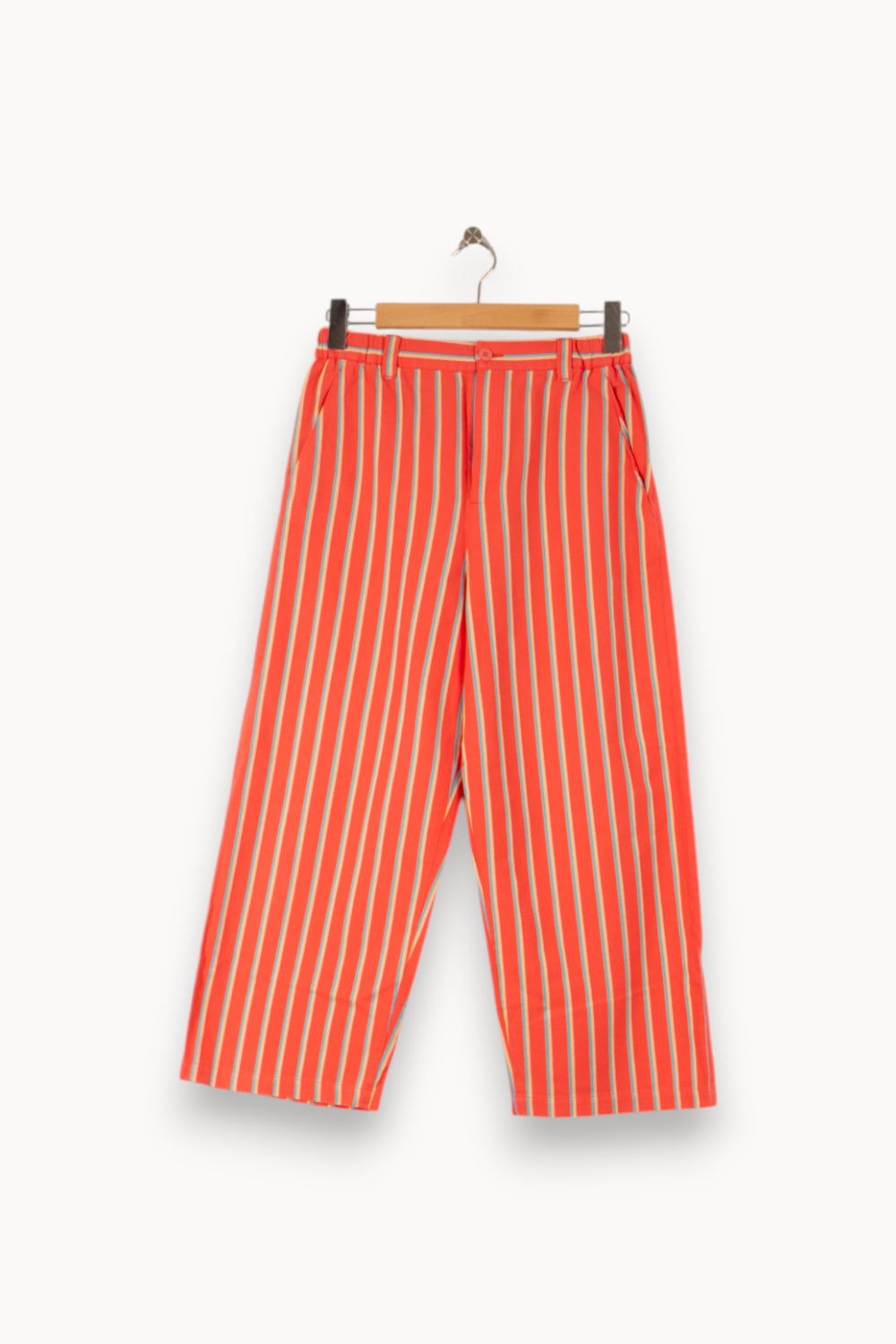 Pantalon Large Rouge et Blanc - Taille M/38 de la marque Agnès b. | VP2 - Vendu par Paradigme - Image 2
