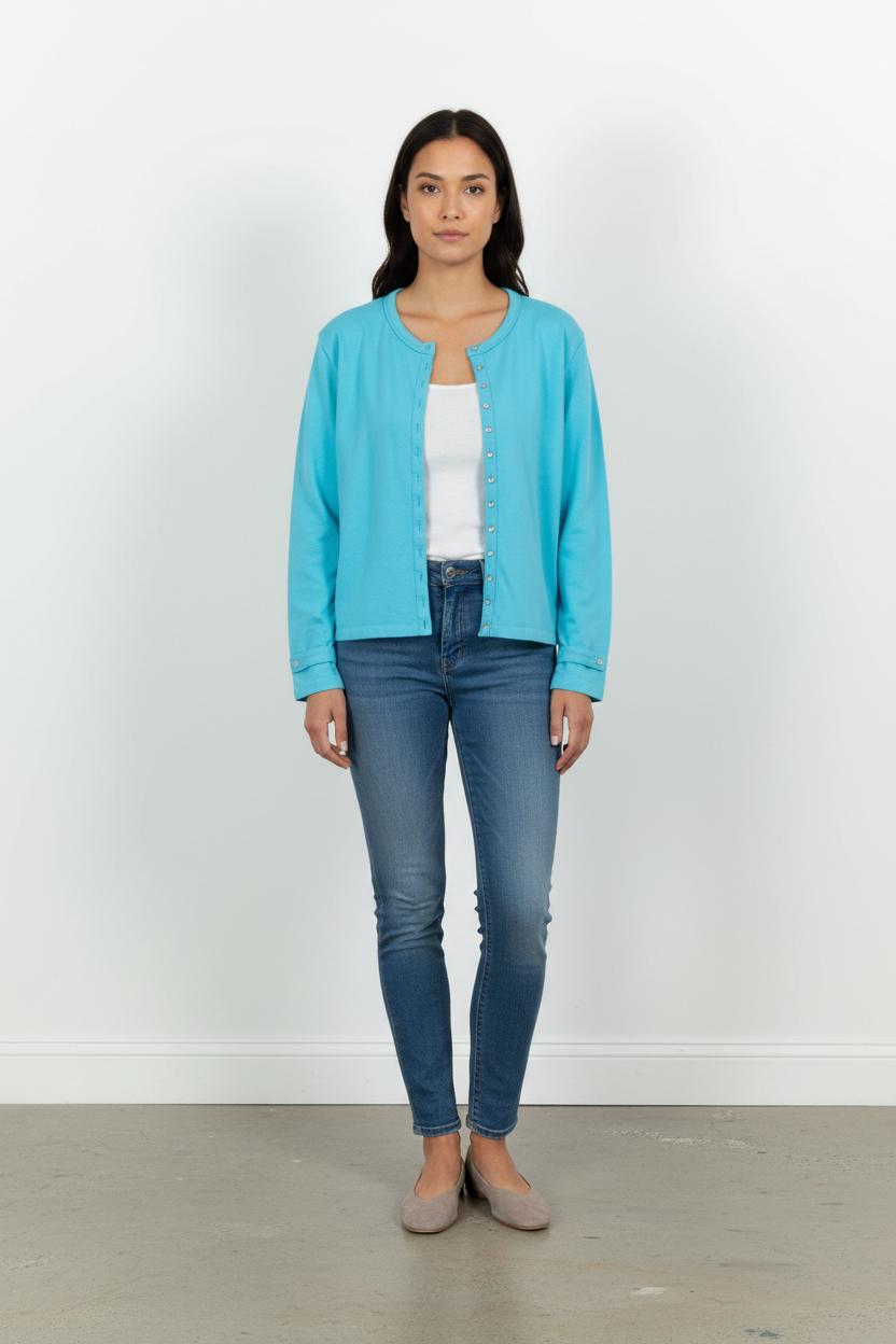 Cardigan Bleu - Taille L/40 de la marque Agnès b. | VP6 - Vendu par Paradigme - Image 1