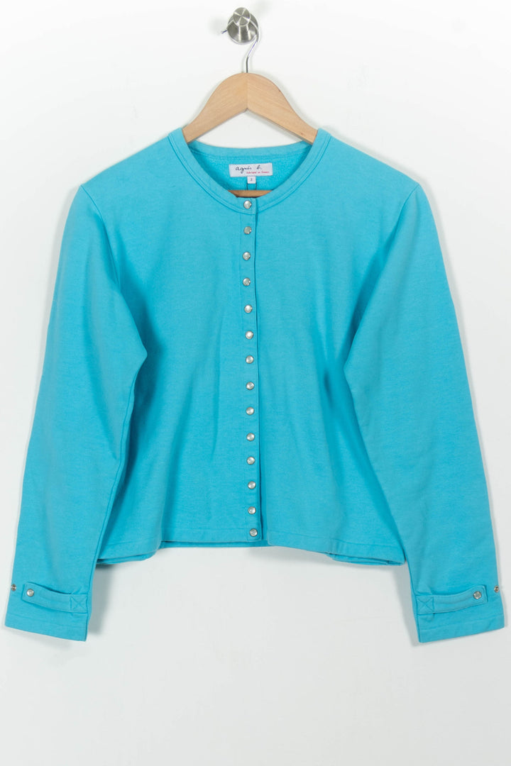 Cardigan Bleu - Taille L/40 de la marque Agnès b. | VP6 - Vendu par Paradigme - Image 2