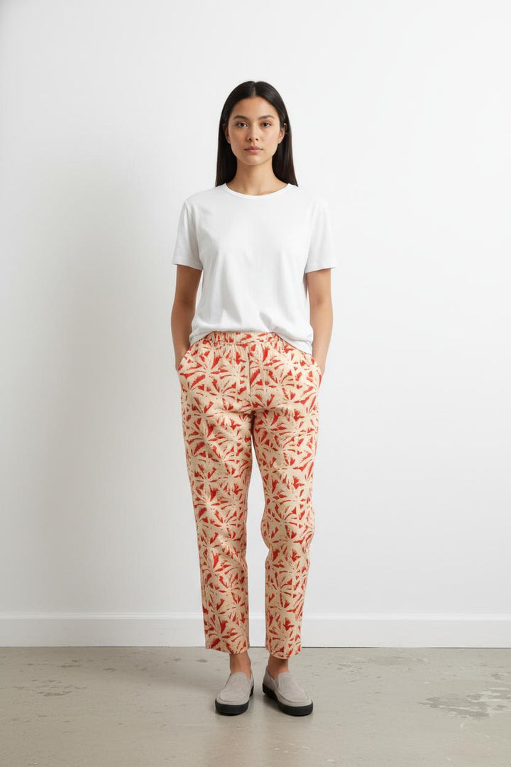 Pantalon Beige et Rouge - Taille S/36