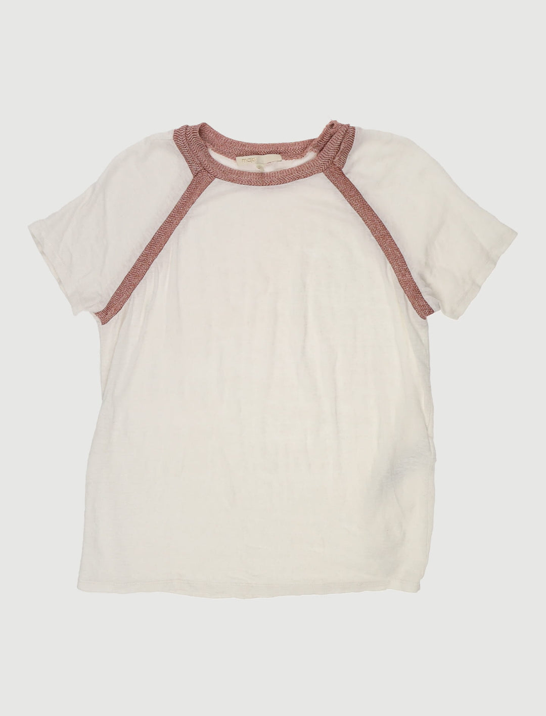 Tee-Shirt En Lin Avec Détail Lurex - Taille L/40