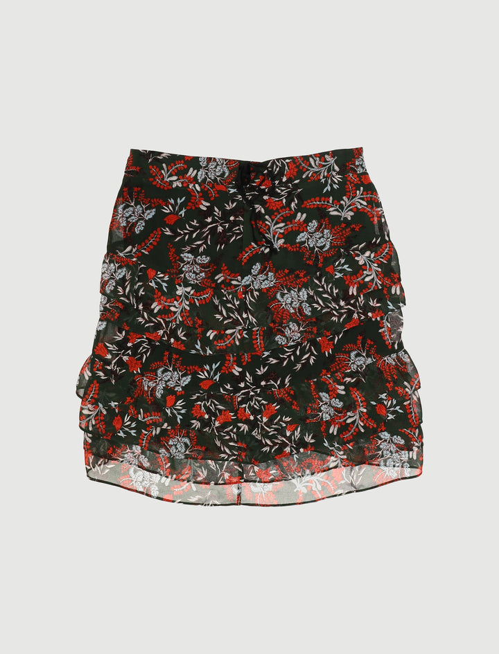 Jupe Courte Imprimée Asymétrique - Taille XS/34