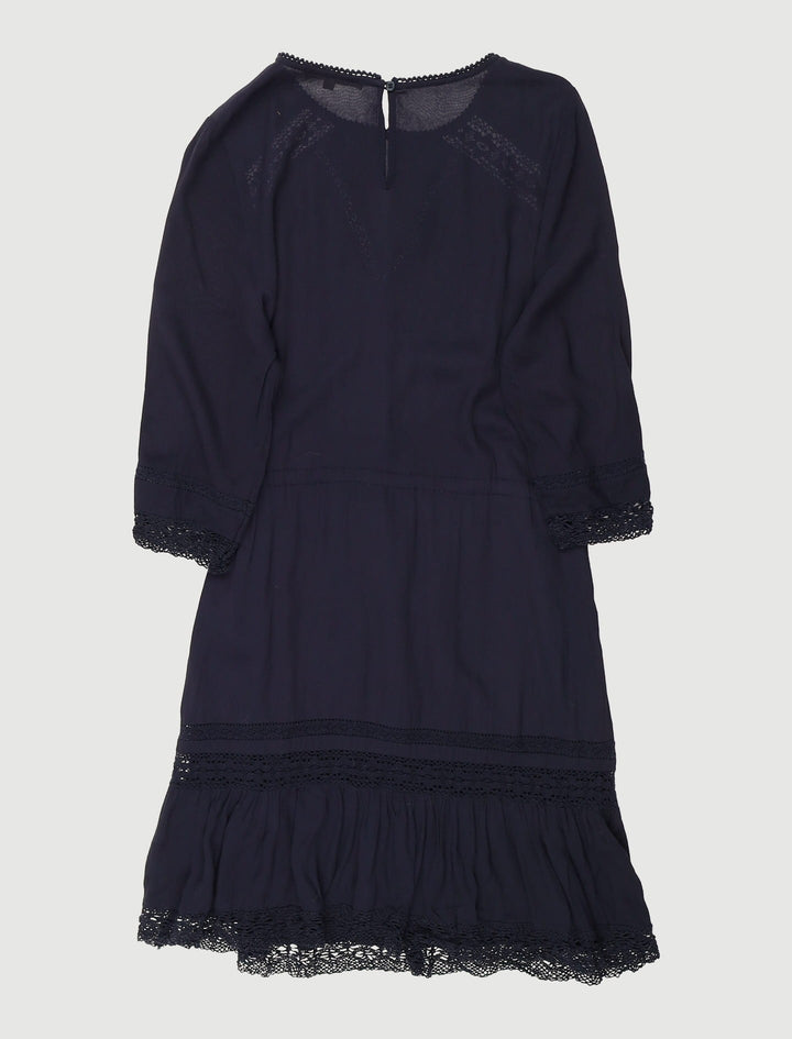 Robe Fluide Avec Dentelle - Taille S/36