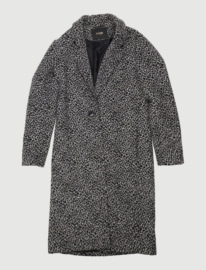 Manteau Long Imprimé Léopard - Taille S/36