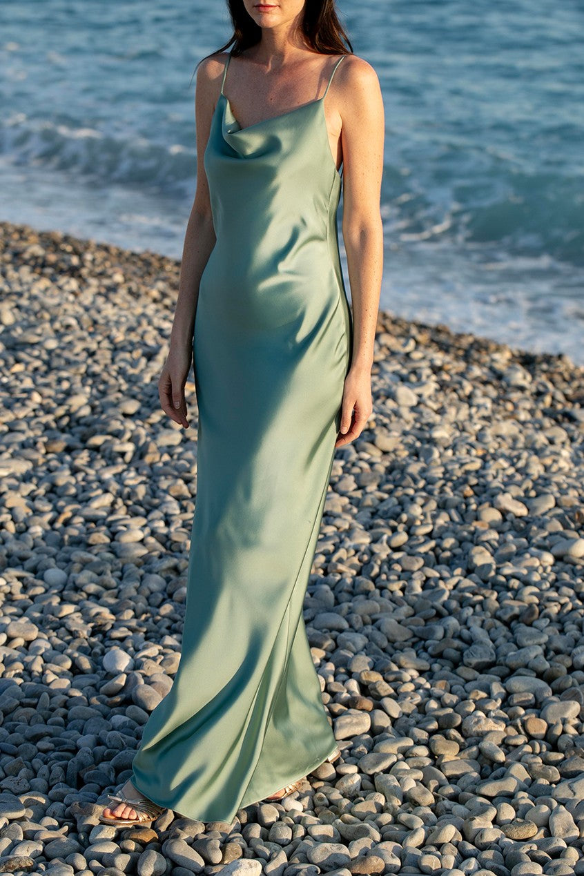 Robe Longue Verte - Taille XS/34