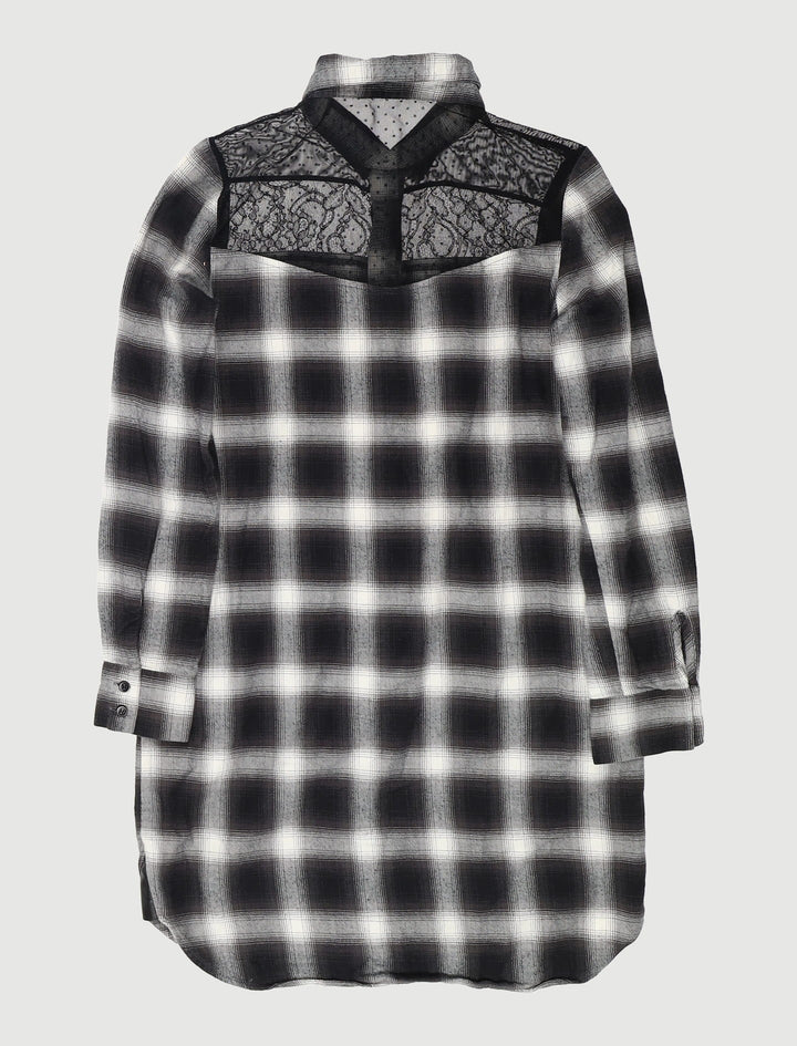 Robe Chemise Avec Détails En Dentelle - Taille M/38