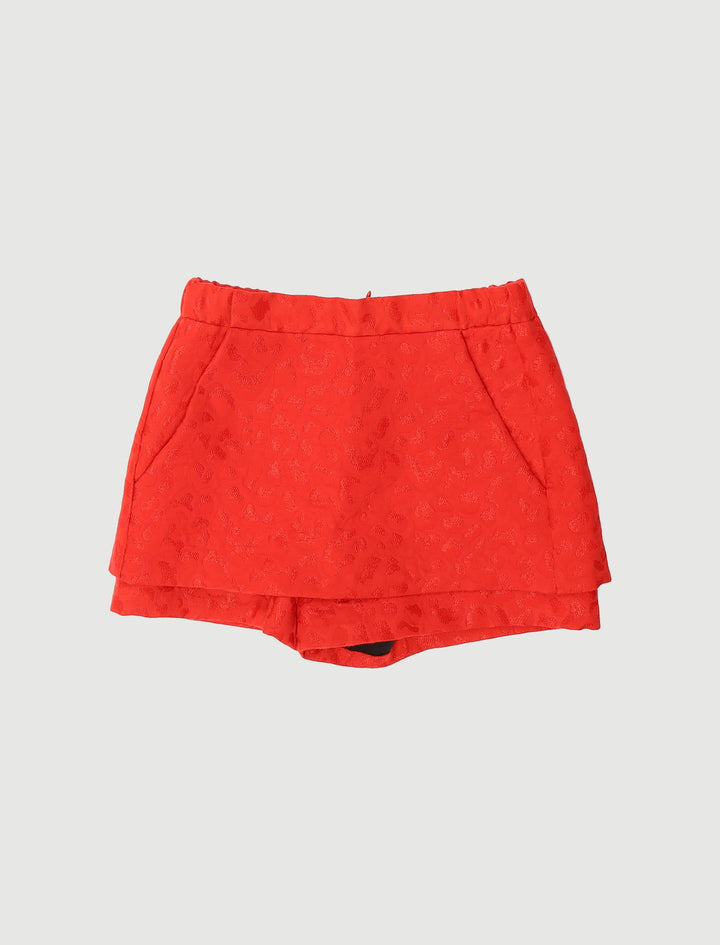 Short En Jacquard Avec Motifs Léopard - Taille S/36
