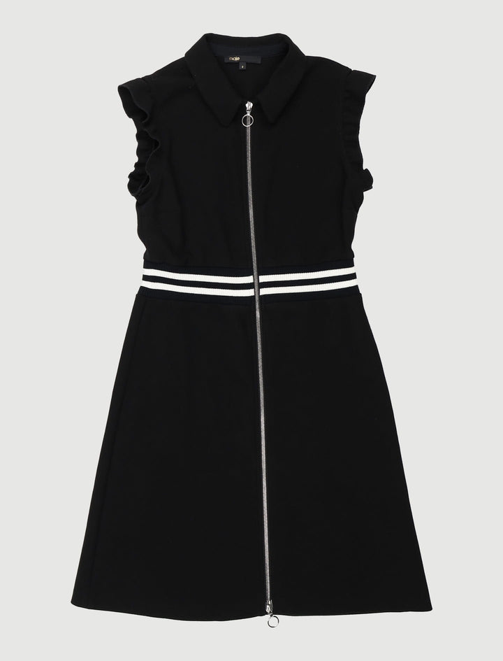 Robe Trapèze En Crêpe Avec Volants - Taille M/38