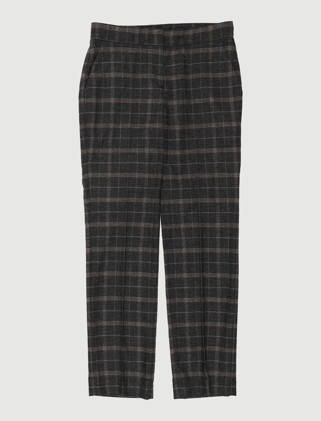 Pantalon Cigarette En Tartan - Taille XS/34
