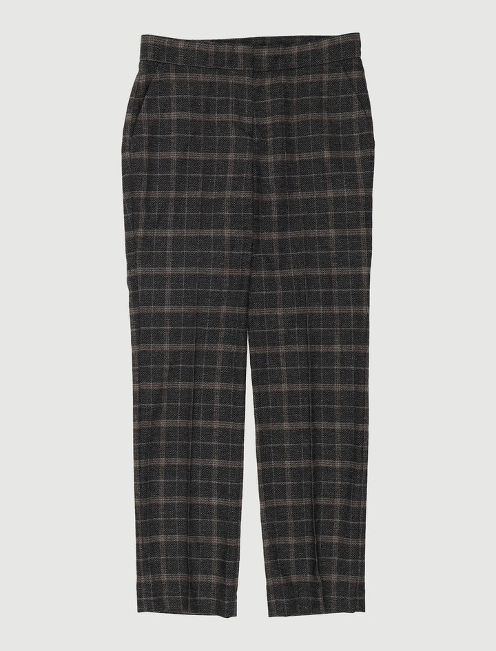 Pantalon Cigarette En Tartan - Taille XS/34