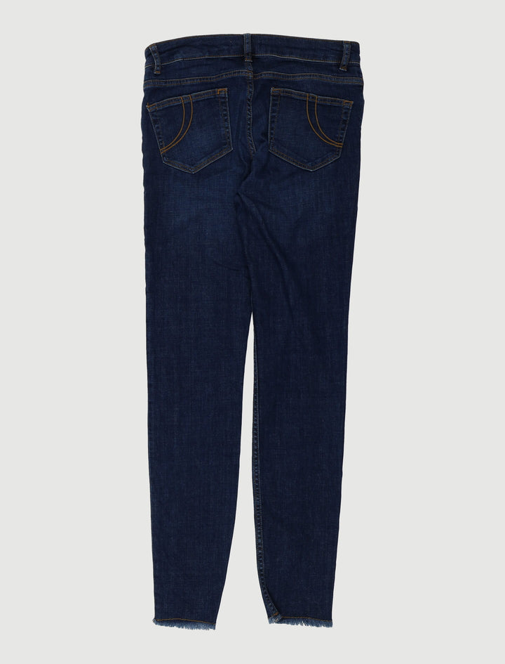 Jean Slim Brut À Franges - Taille L/40