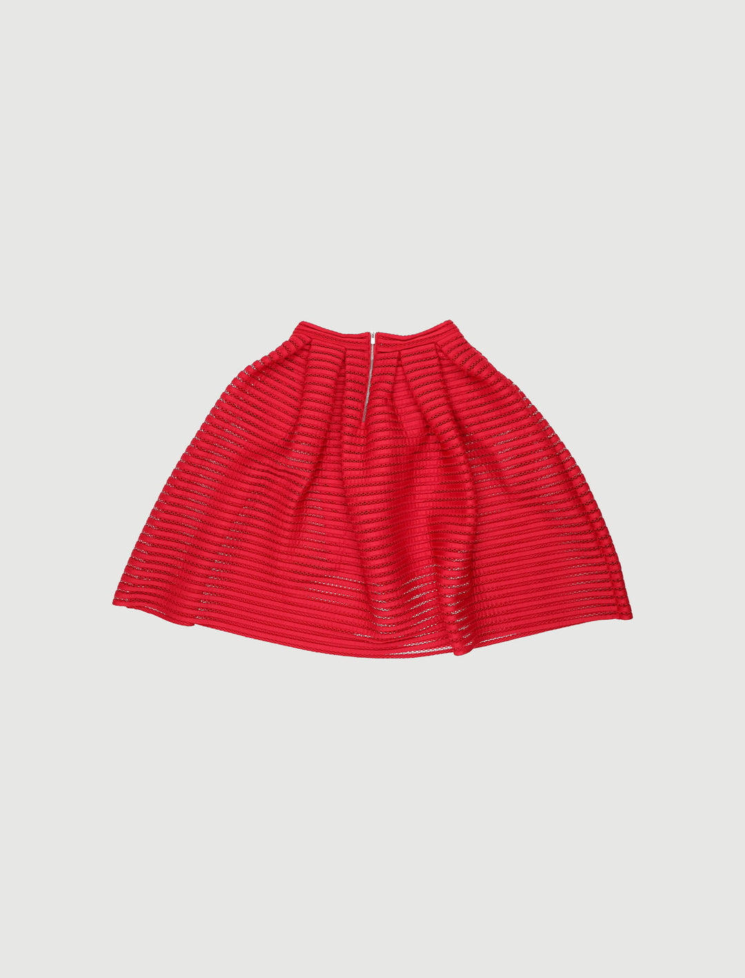 Jupe Boule En Maille Technique Cerise - Taille M/38