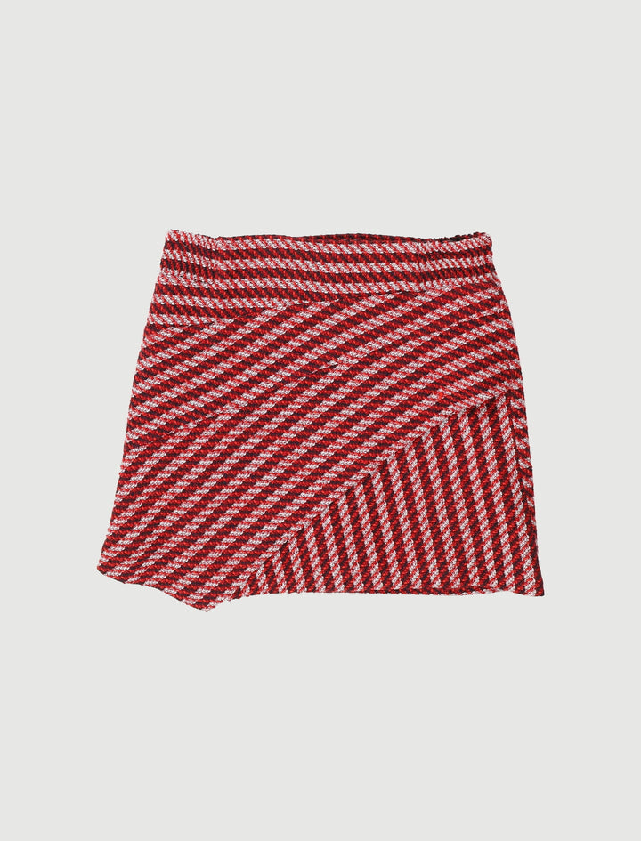 Mini-Jupe Asymétrique En Jacquard - Taille L/40