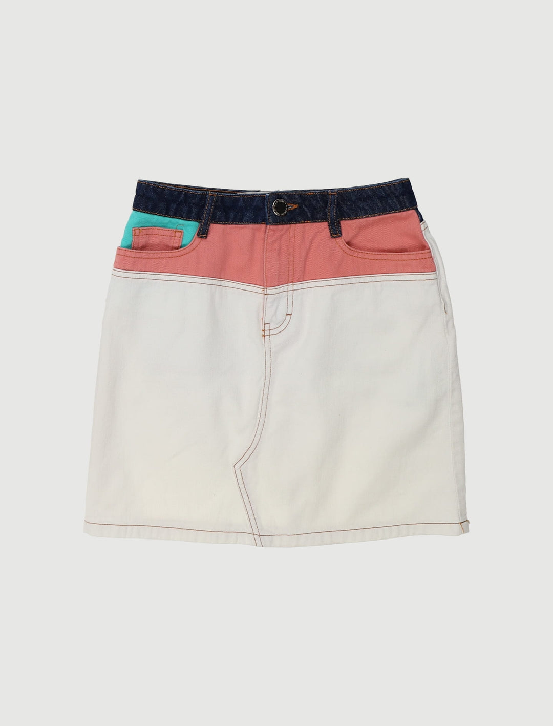 Jupe Courte En Denim Multicolore - Taille S/36