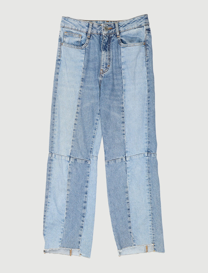Jean Droit En Denim Délavé - Taille S/36