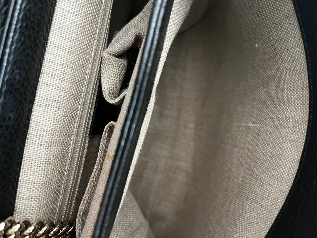 Gucci Interlocking Top Handle Bag Leather
