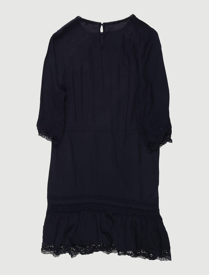Robe Fluide Avec Dentelle - Taille S/36