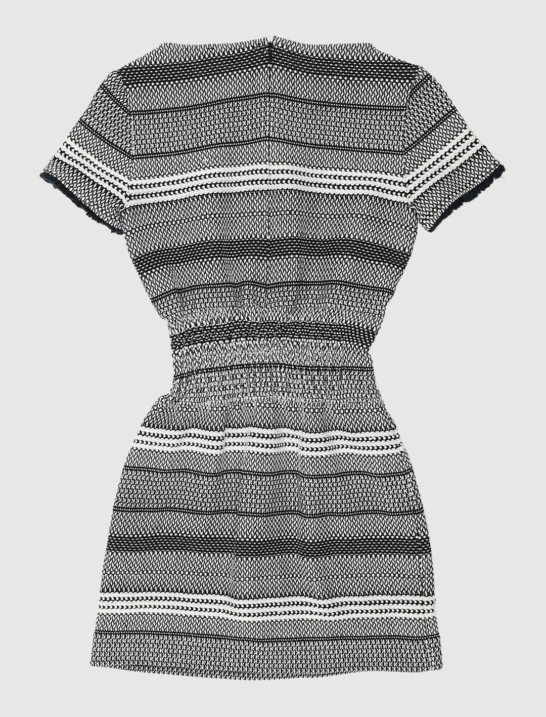 Robe En Maille Bicolore À Smocks - Taille M/38