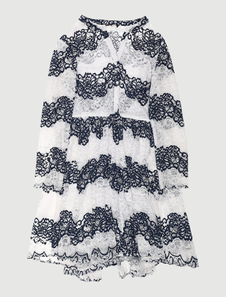 Robe En Dentelle Bicolore - Taille M/38