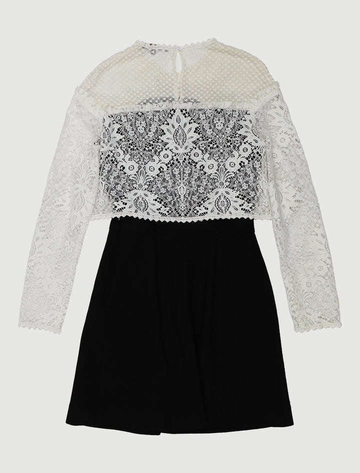 Robe Avec Dentelle Et Plumetis - Taille S/36