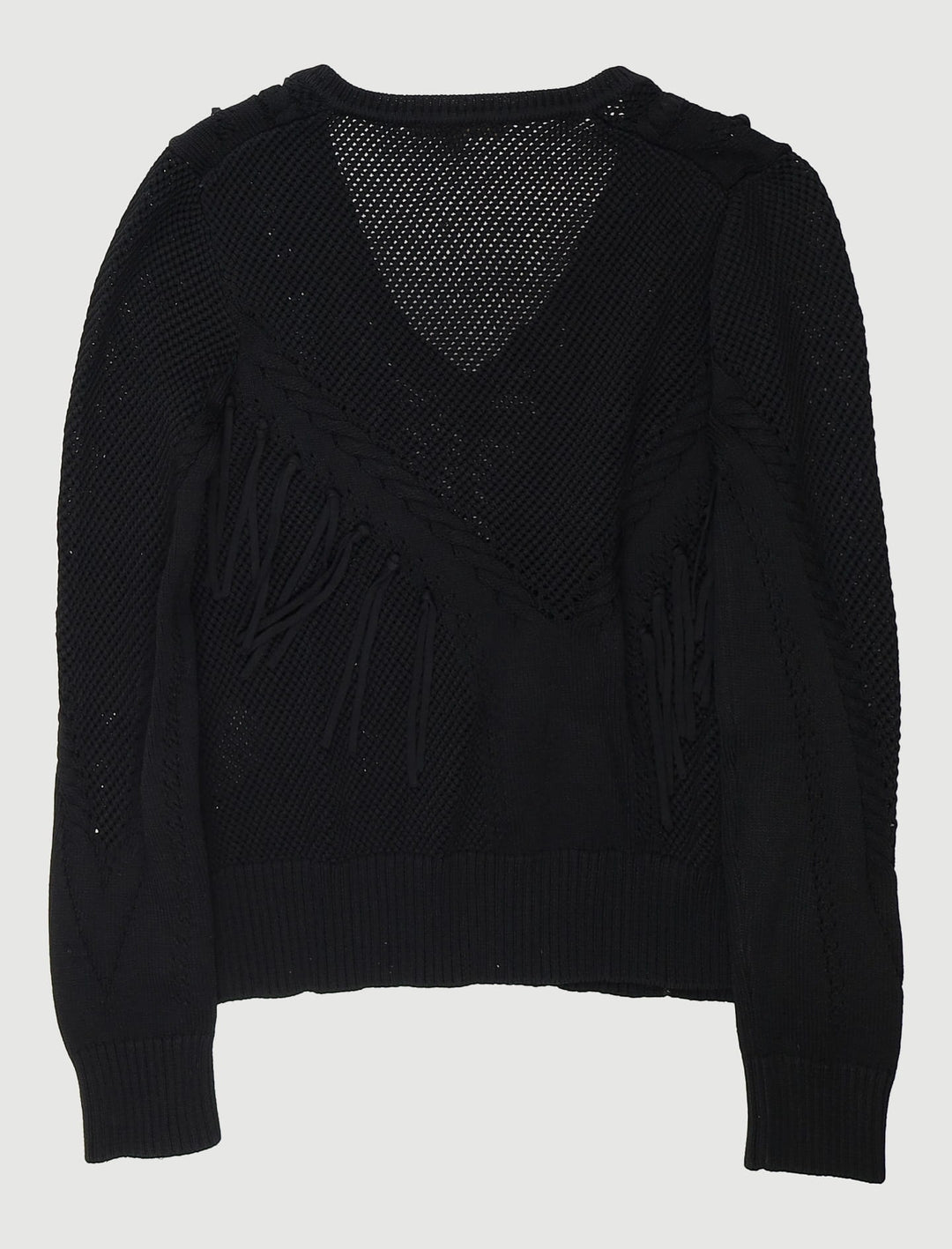 Pull En Maille Fantaisie Avec Franges - Taille M/38