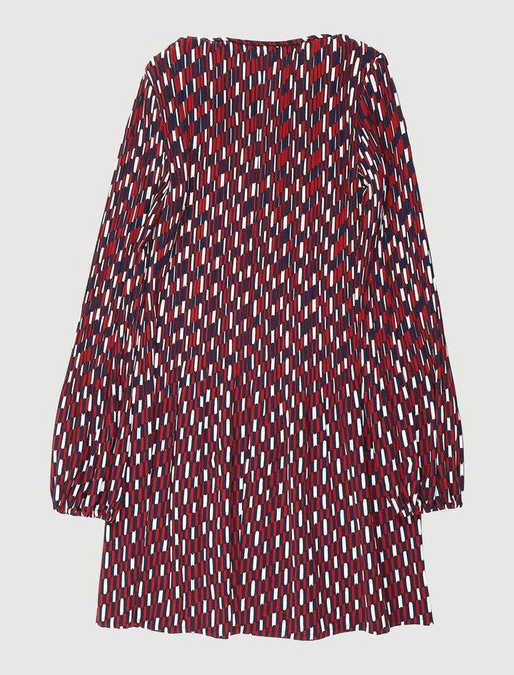 Robe Blouse Plissee Imprime Imprime - Taille S/36