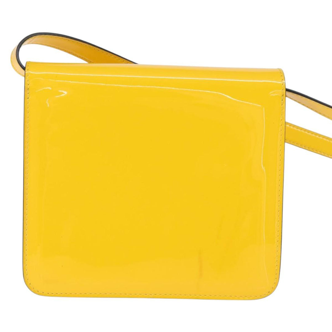 Fendi Curligraphy Shoulder Enamel Yellow Silver