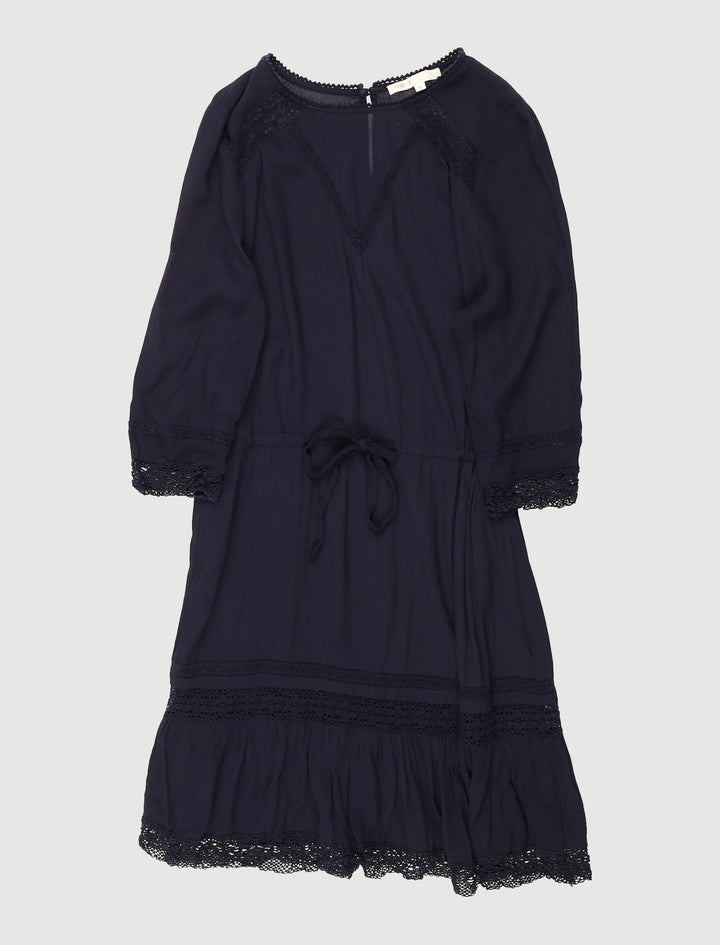 Robe Fluide Avec Dentelle - Taille S/36