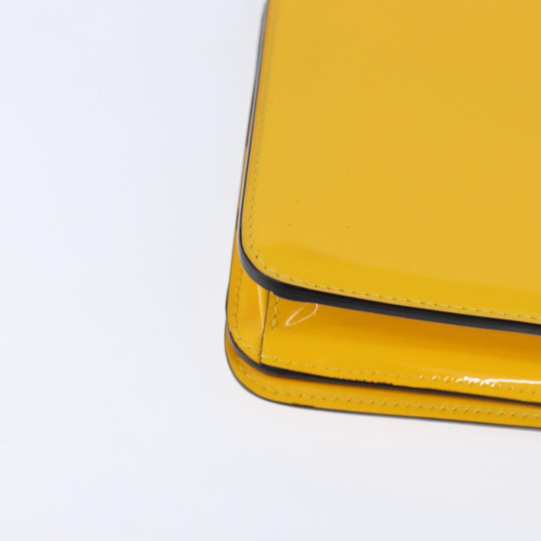Fendi Curligraphy Shoulder Enamel Yellow Silver