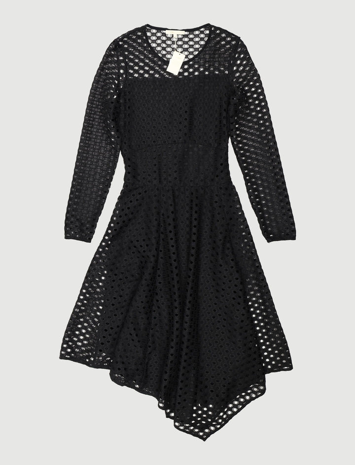 Robe Longue Asymétrique En Dentelle - Taille S/36