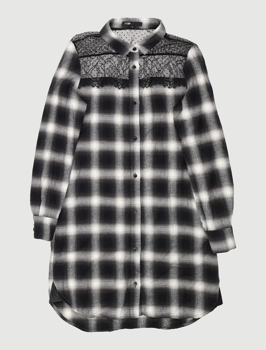 Robe Chemise Avec Détails En Dentelle - Taille M/38
