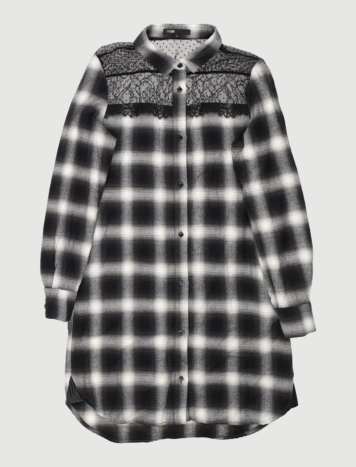 Robe Chemise Avec Détails En Dentelle - Taille M/38