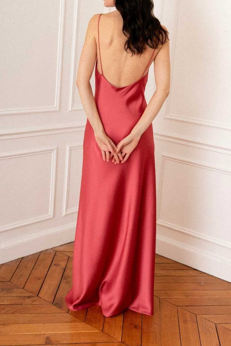 Robe Longue Bordeaux - Taille L/40