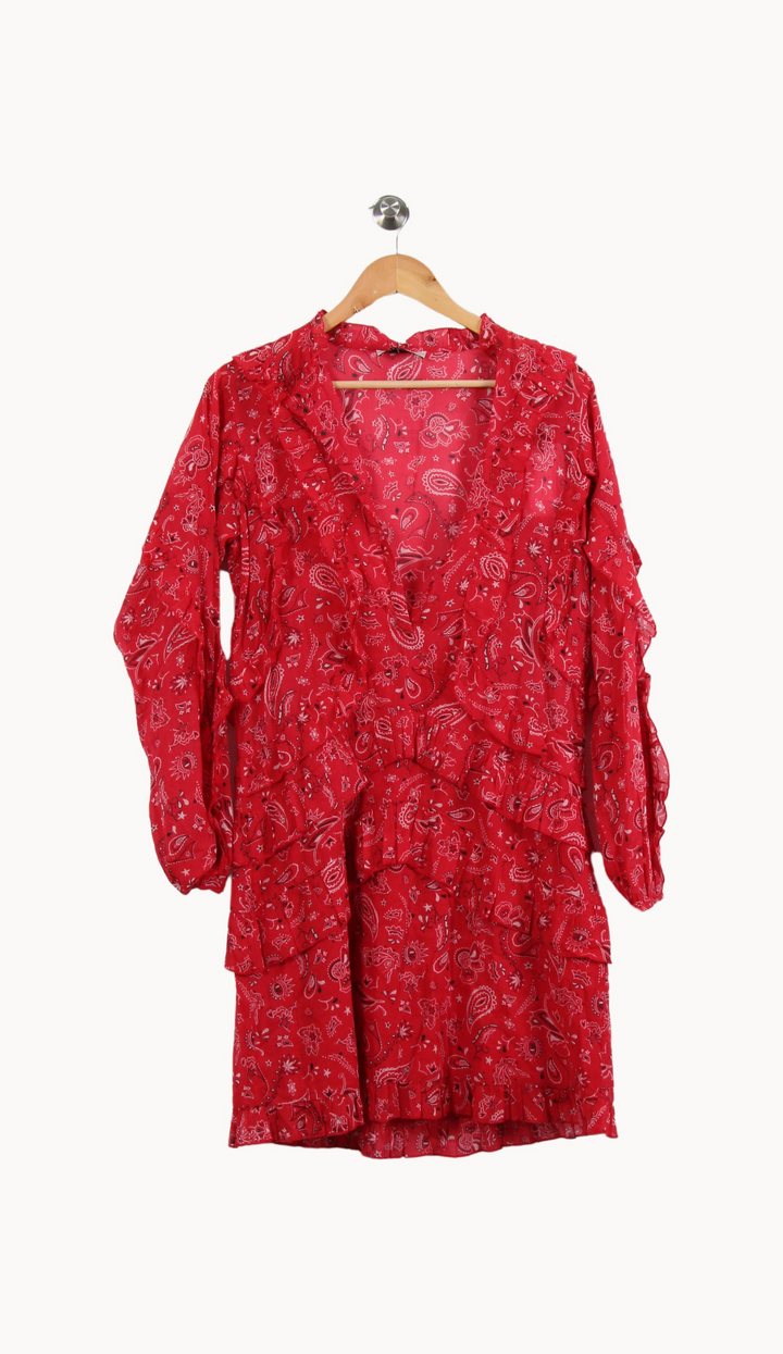Robe Portefeuille Rouge - Taille M/38 de la marque Bérénice | PARAD67893 - Vendu par Paradigme - Image 2