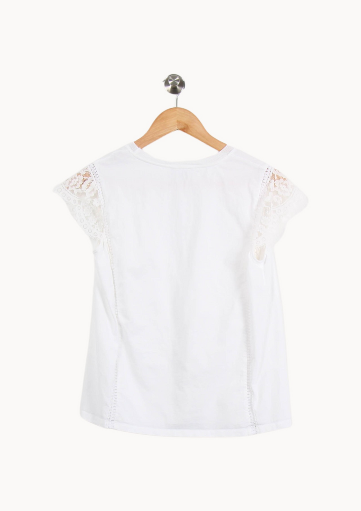 Blouse Blanche - Taille L/40 de la marque Sandro | PARAD52531 - Vendu par Paradigme - Image 4