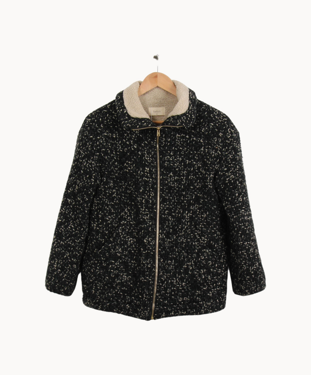 Veste Noire et Beige - Taille XS/34 de la marque ba&sh | PARAD67060 - Vendu par Paradigme - Image 2
