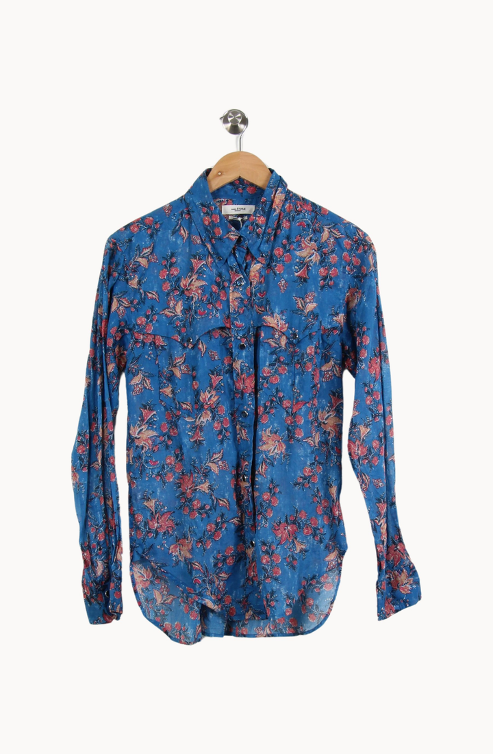 Chemise Bleu et Rouge - Taille XS/34 de la marque Isabel Marant étoile | PARAD66876 - Vendu par Paradigme - Image 2