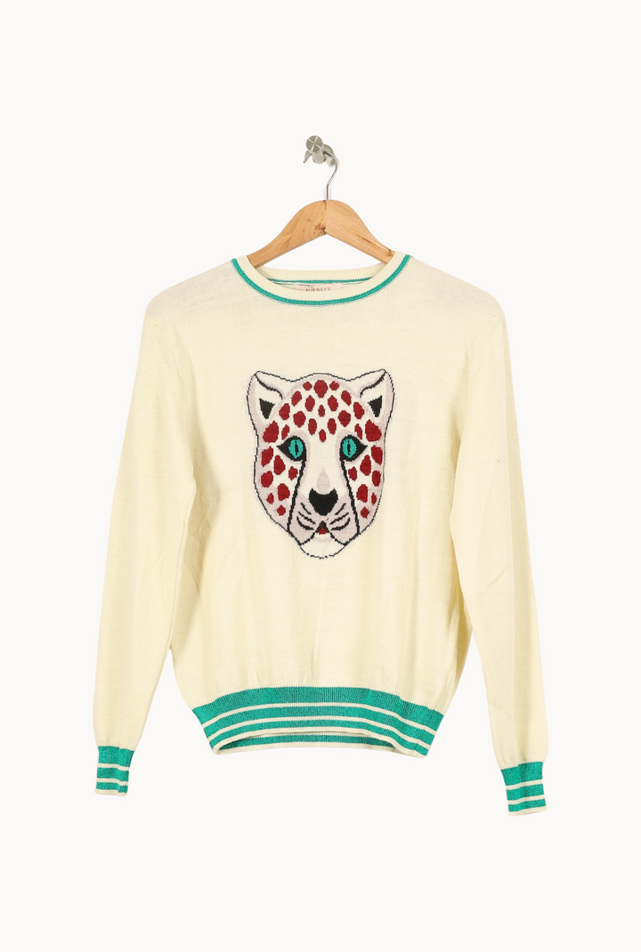 Pull Beige et Vert - Taille S/36 de la marque Imprevu | PARAD67662 - Vendu par Paradigme - Image 2