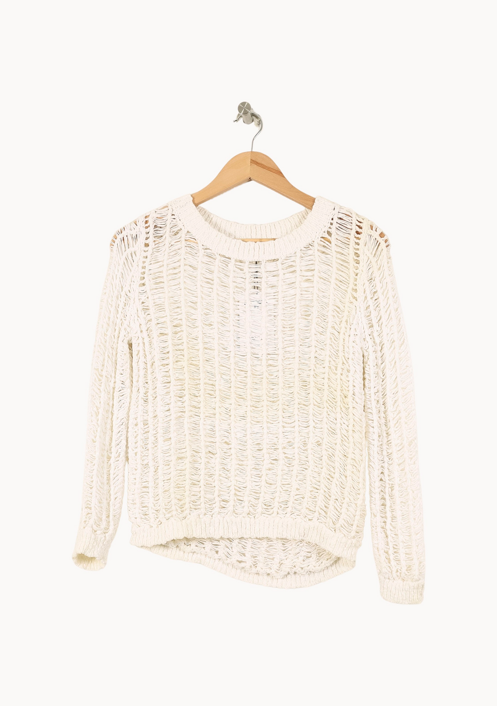 Pull Maille Blanc - Taille S/36 de la marque Sandro | PARAD49130 - Vendu par Paradigme - Image 2
