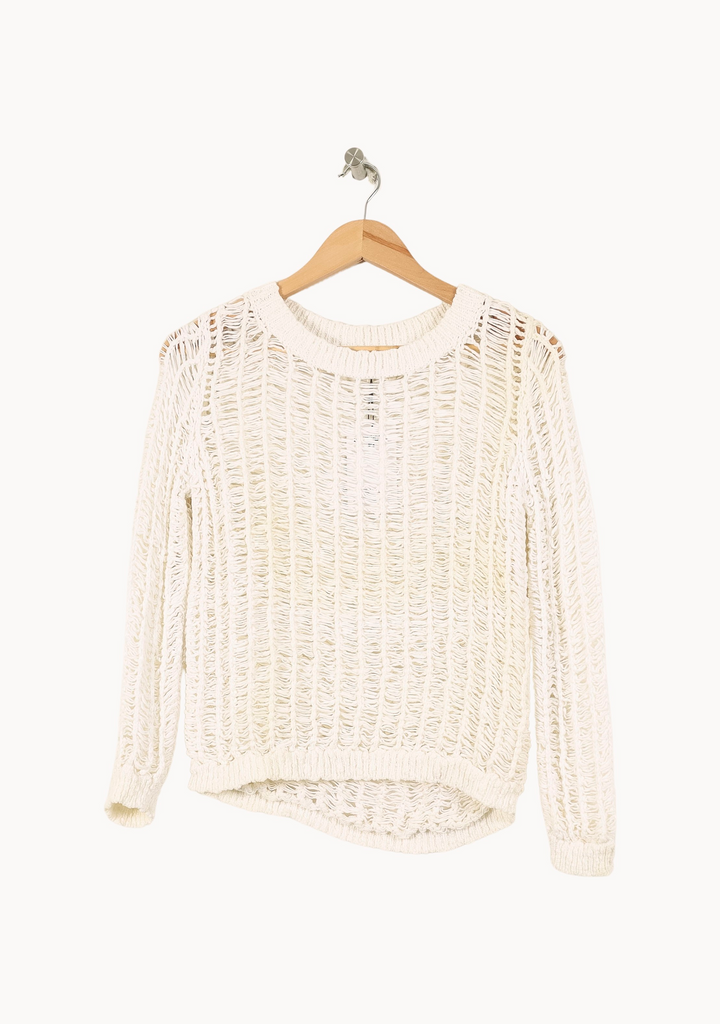 Pull Maille Blanc - Taille S/36 de la marque Sandro | PARAD49130 - Vendu par Paradigme - Image 2