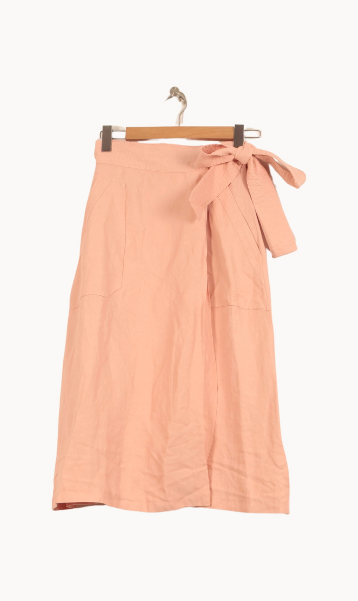Jupe Portefeuille Rose - Taille L/40 de la marque Sandro | PARAD66453 - Vendu par Paradigme - Image 2