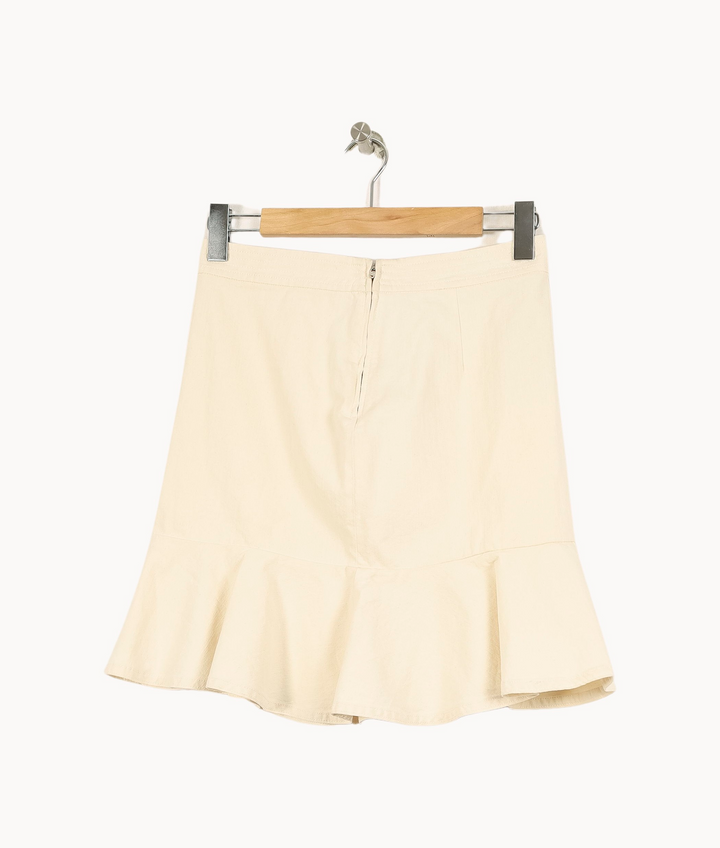 Jupe Volantée Beige - Taille M/38 de la marque Vanessa Bruno | PARAD54742 - Vendu par Paradigme - Image 4