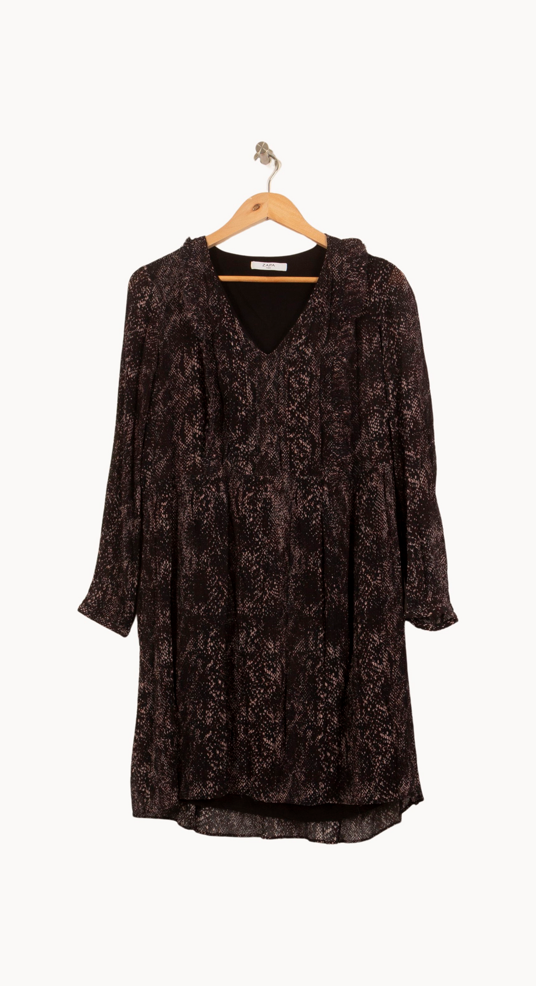 Robe Midi Noire et Rose - Taille L/40 de la marque ZAPA | PARAD55312 - Vendu par Paradigme - Image 2
