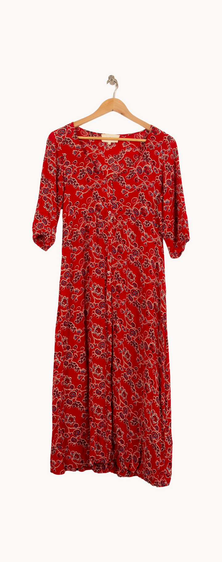 Robe Longue Rouge et Blanche - Taille XS/34 de la marque ba&sh | PARAD53605 - Vendu par Paradigme - Image 2