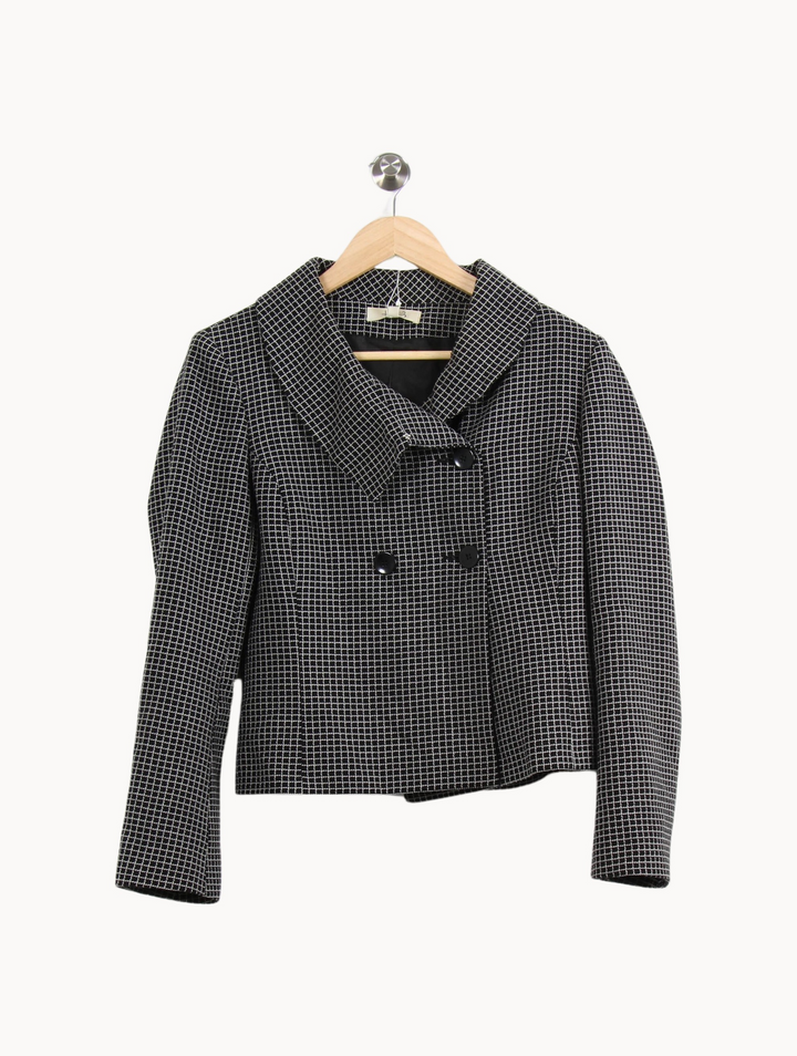 Veste Carreaux Noire et Blanche - Taille L/40 de la marque Maison 123 | RVLI0982 - Vendu par Paradigme - Image 2